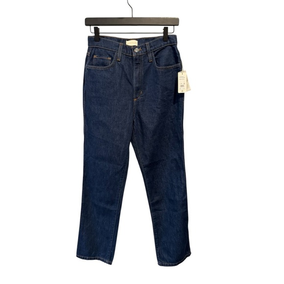 Favorite Daughter Valentina‎ Super High Rise Straight Jeans Manchester Dark 25 - Picture 4 of 8